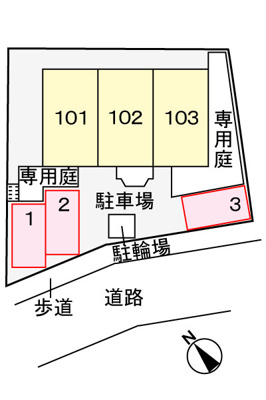 【区画図】 | エレガンテ五番館 | 駐車場
