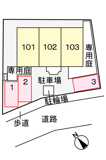 【区画図】 | エレガンテ五番館 | 駐車場