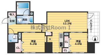 【間取り】 | ジャスパ御堂筋本町