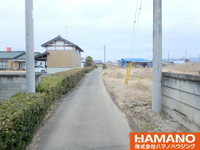 筑西市井出蛯沢土地　約275坪の前面道路含む現地写真|現地です