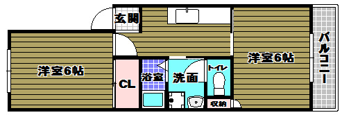 グリーンヒルハイツの間取り