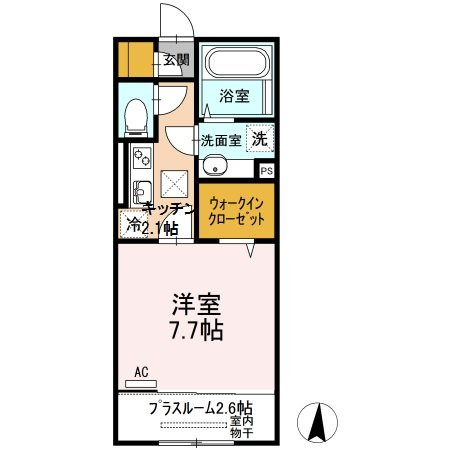 上益城郡益城町大字惣領のアパートの間取り