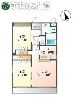 【間取り】 | パストラル宮東　西尾市巨海町