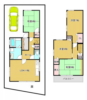 【間取り】 | 瀬川２丁目貸家