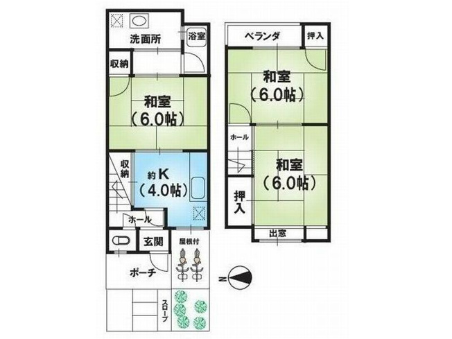 【間取り】 | 山科区小山中ノ川町　中古テラスハウス