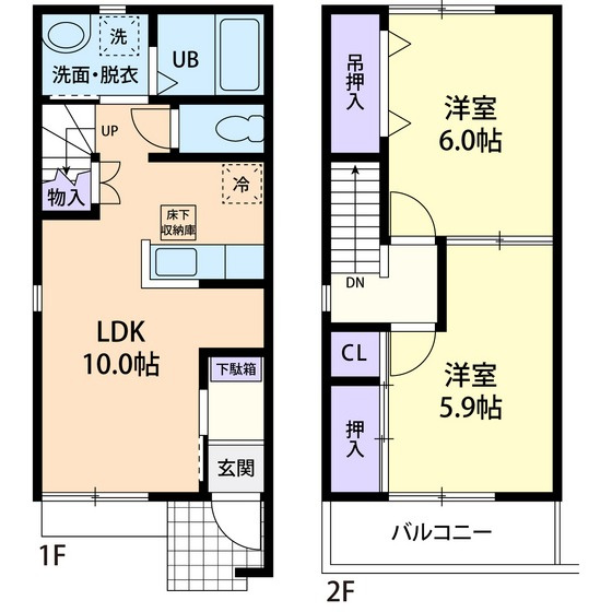PRENDRE B（プランドールB）の間取り