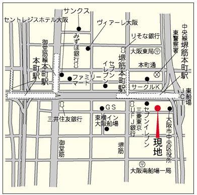 【地図】 | プライムアーバン堺筋本町