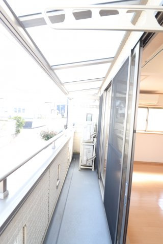 東山田住宅のバルコニー