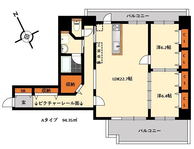 【間取り】 | フォンターナガーデン博多駅前