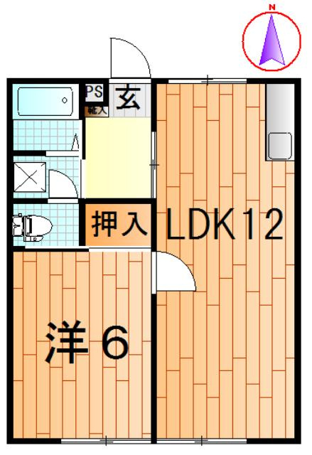イーストハイツの間取り|LDK広々12帖