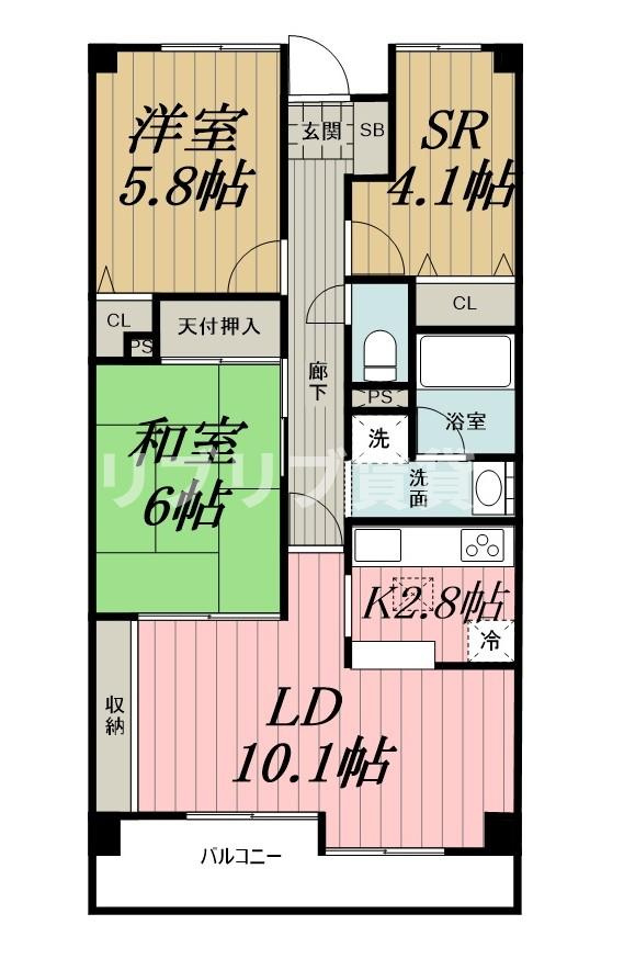 ダイアパレス千葉都町の間取り