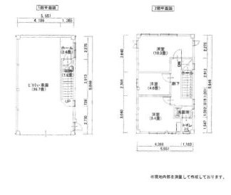 TSガレージ＆貸事務所の間取り