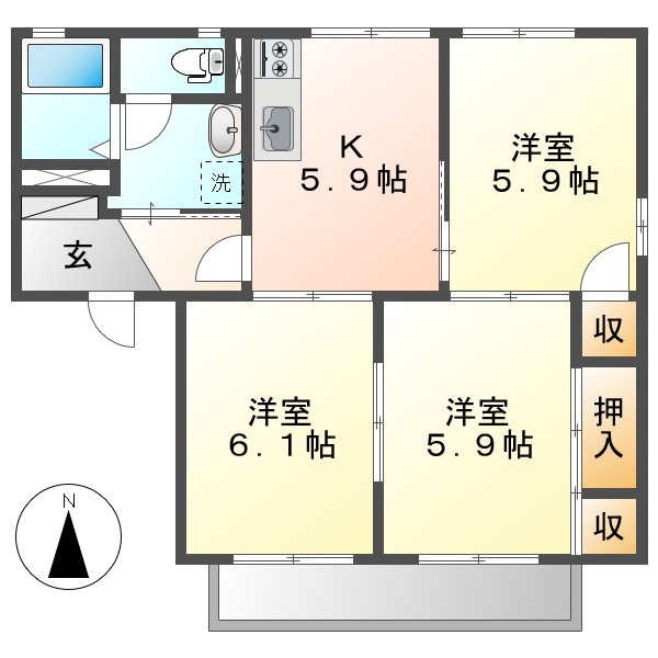 グランシードＣの間取り