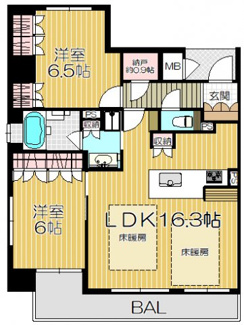 【間取り】 | プレサンスロジェ甲子園口