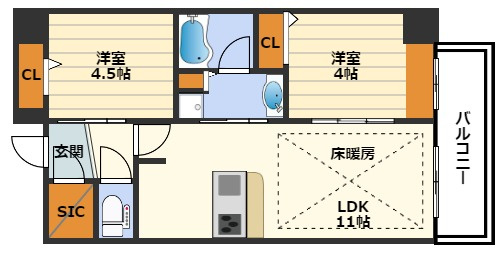 アーバネックス大阪天満橋の間取り