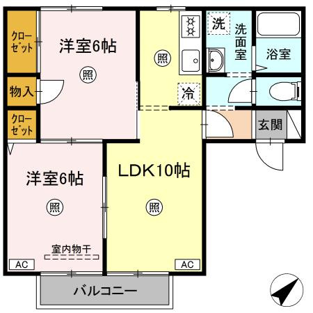 ラルカンシェルB棟の間取り