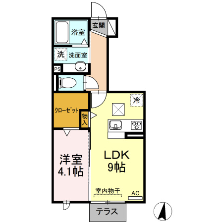 【間取り】 | アムール二本松 A