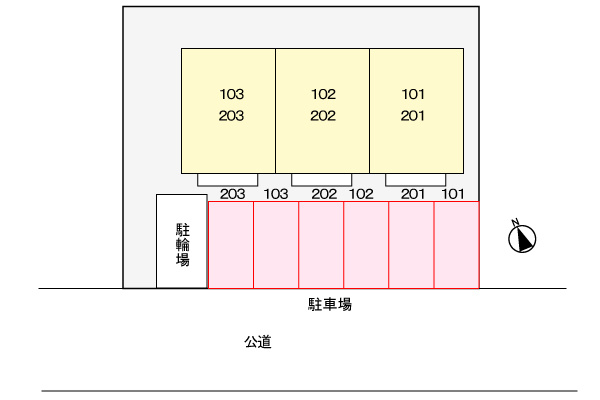 クレセント新町の区画図