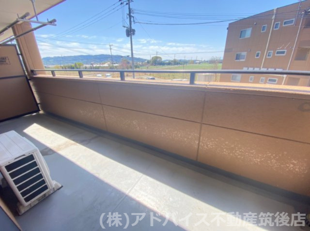 筑後市大字長浜の賃貸マンションのバルコニー
