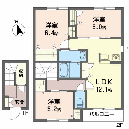 コンフォール　Cの間取り