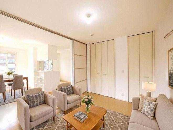 タウン ビビ　Ｂ棟の居間・リビング|使いやすい居間です