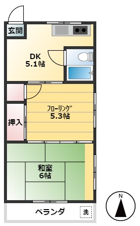 第１竹雪コーポの間取り