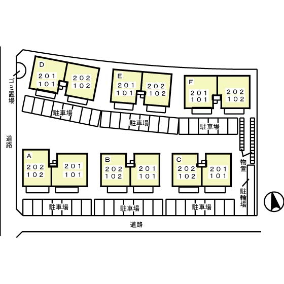 リビングタウン向中野Eの区画図