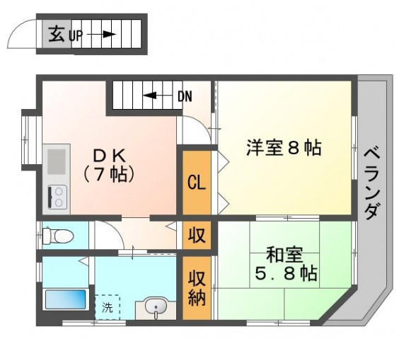 市場アパートの間取り
