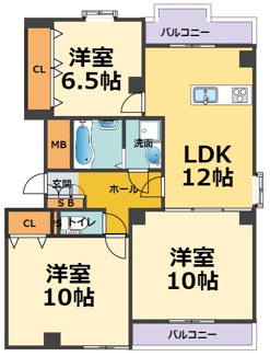 【間取り】 | Ｇｒａｎｄｅ甲子園六番町（鳴尾北小・鳴尾中学校区） | Grande甲子園六番町