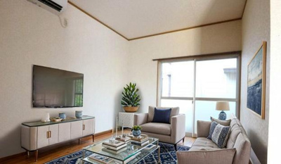 【居間・リビング】 | 今井邸 | CGで家具等を配置したものです。実際に家具等は含まれません。