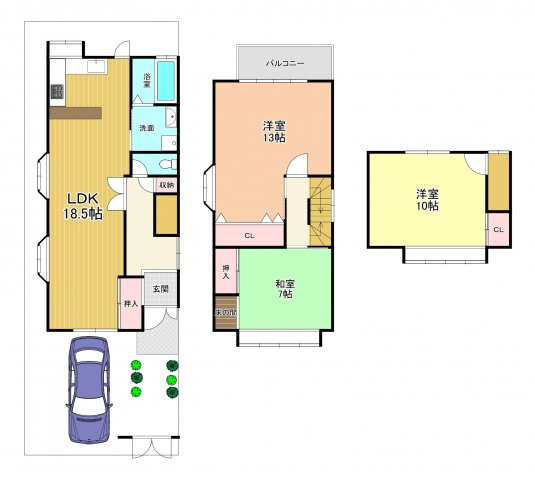 【間取り】 | 大原野上羽町