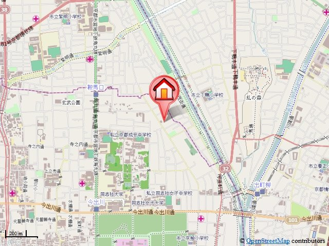 サンシティドムス鴨川の地図