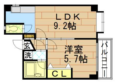ホワイトクレステの間取り|間取り・左右反転