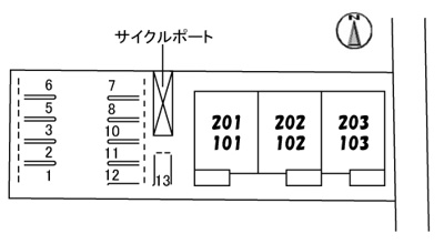 【区画図】 | サンシャイン針田Ⅱ