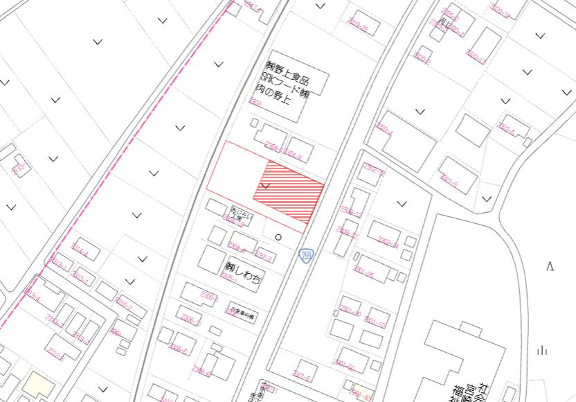 都城市山之口町花木の売地の土地図