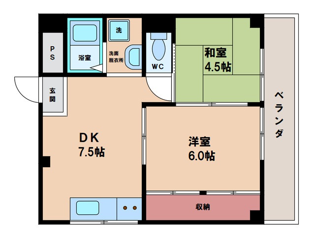 【間取り】 | プリンスヴィラ東住吉