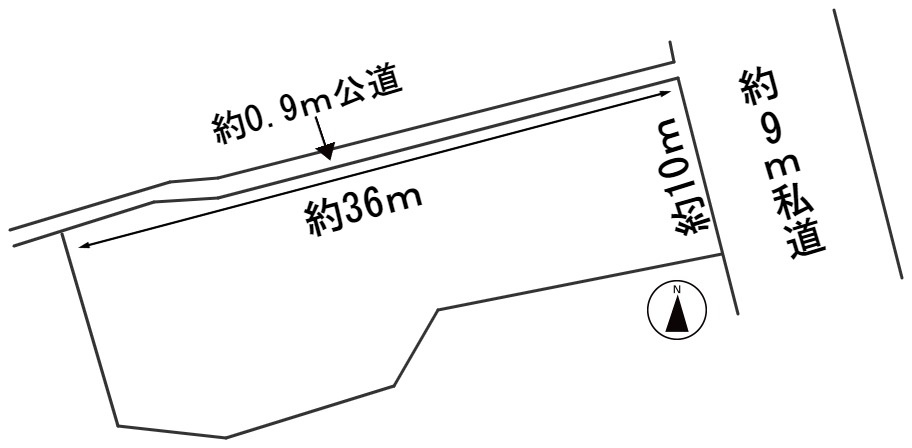 ５８４８７　岐阜市下川手土地の区画図