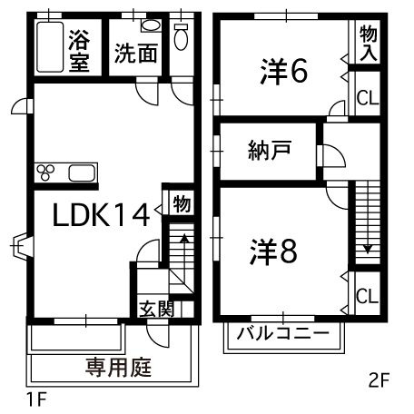 熊本市東区長嶺東６丁目のテラスの間取り