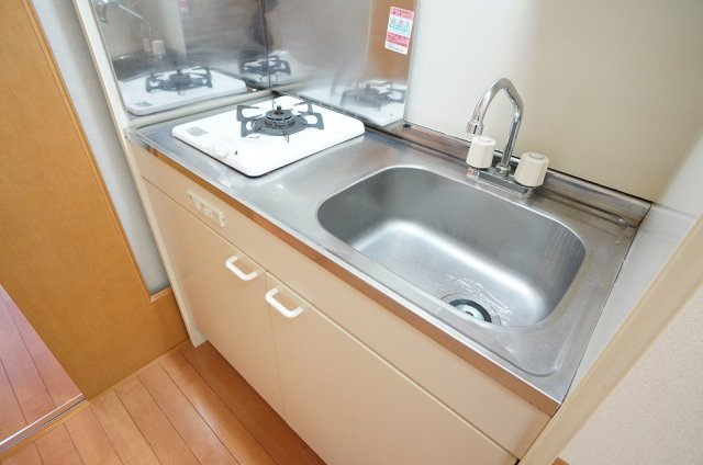 【キッチン】 | サンシャルム万代 | 1口ガスコンロ付き