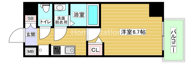 【間取り】 | グランパシフィック弁天町