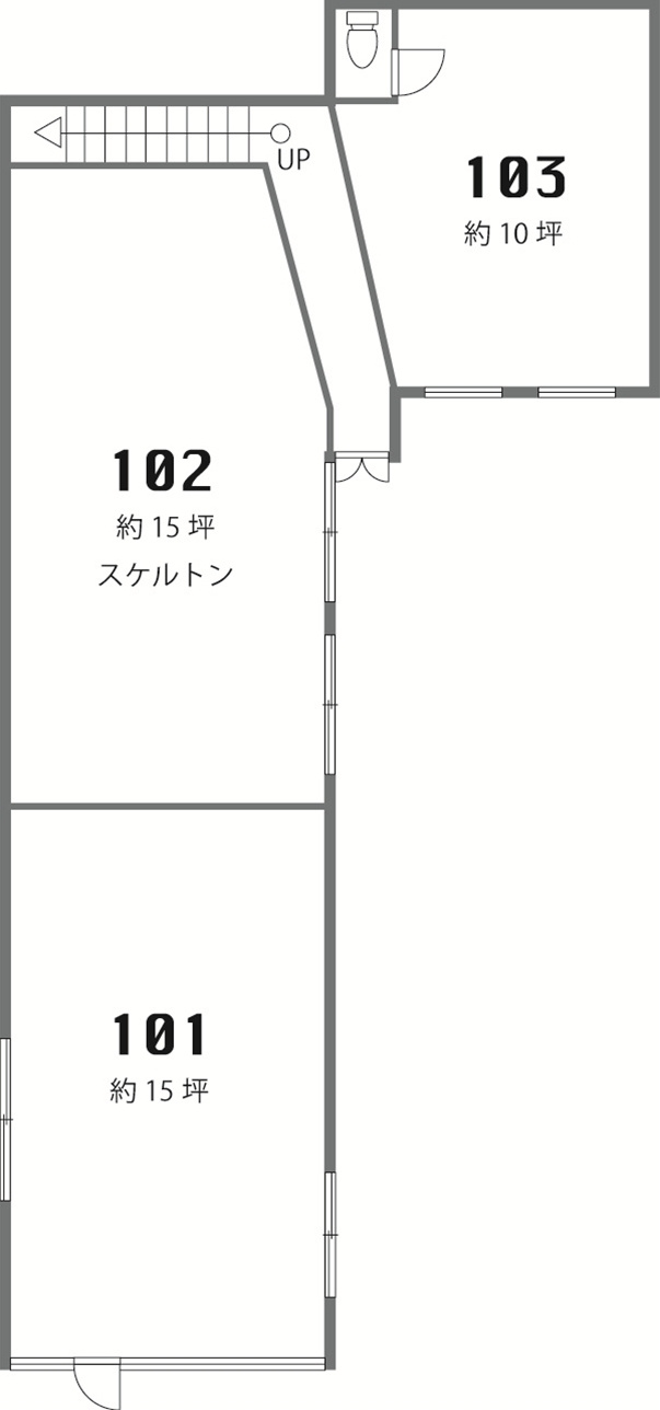メゾンイセウⅡ　テナントの間取り