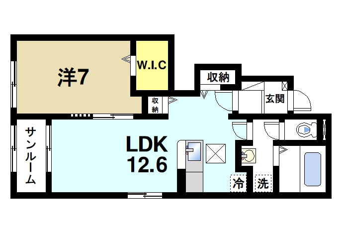 Ａｒｉｅｔｔａ（アリエッタ）の間取り|1LDKの間取り