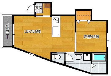 【間取り】 | カトレア天神(カトレアテンジン) | 別号室の写真になります。現況優先。