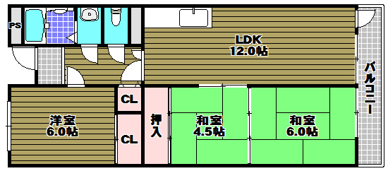 プレアール喜多の間取り