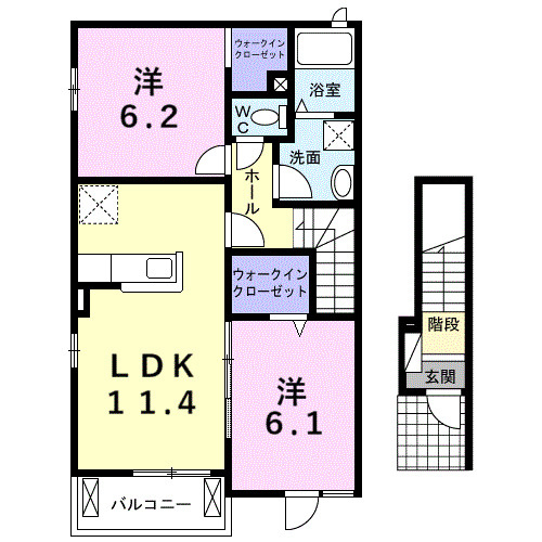 ラデュレⅡの間取り