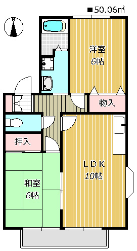 【間取り】 | ヴィラージュコート壱番館 | 振り分けタイプの間取り