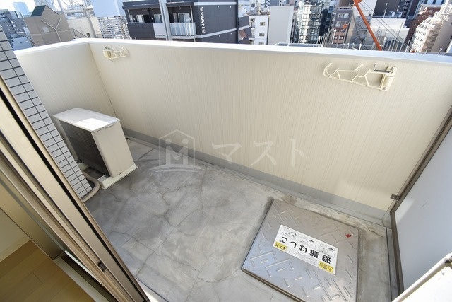 アドバンス大阪城アンジュのバルコニー