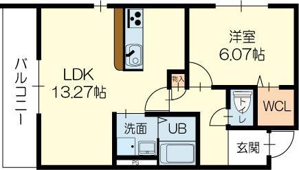 エレアージュ姫路駅南の間取り