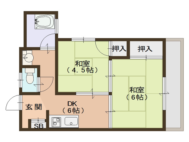 【間取り】 | 住之江パークハイツ