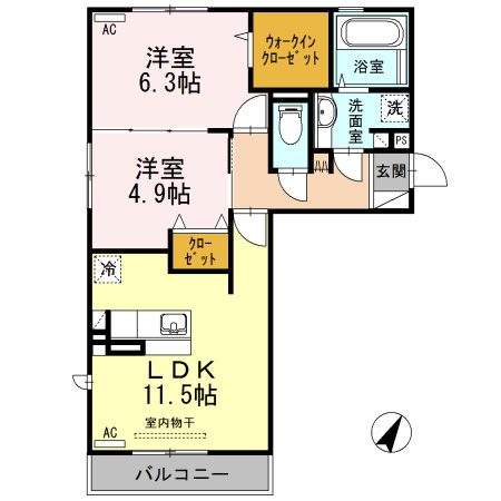 カーサマローネの間取り